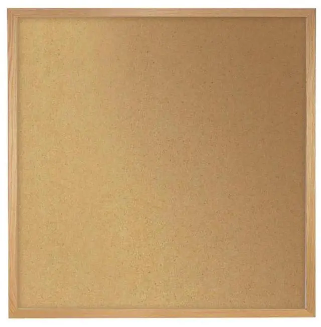 Main image of Ghent WK44 Natural Cork Bulletin Board with Wood Frame - 48.5" x 48.5" - Tan Surface, Oak Finished Wood Frame