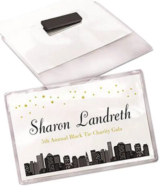 Main image of Avery Magnetic Style Name Badge Kit, Horizontal, 4 X 3, White, 24/Pack 8780