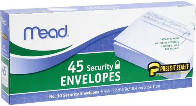 Main image of Mead Press-it Seal-it No. 10 Security Envelopes