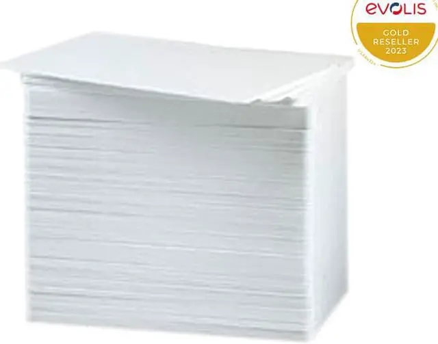 Main image of EVOLIS C4001 PVC BLANK WHITE CARDS, 30 MIL, 5 PACKS OF 100 CARDS FOR EDIKIO ACCESS, FLEX AND DUPLEX PRINTERS