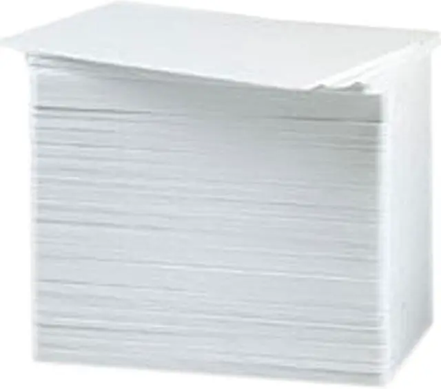 Alt view image 2 of 2 - EVOLIS C4001 PVC BLANK WHITE CARDS, 30 MIL, 5 PACKS OF 100 CARDS FOR EDIKIO ACCESS, FLEX AND DUPLEX PRINTERS