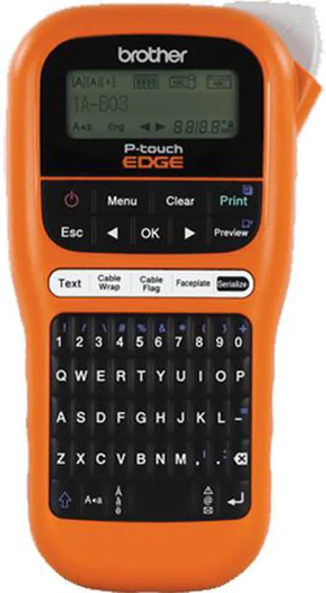 Main image of Brother PT-E110 Industrial Handheld Mobile Labeling Tool Kit, QWERTY Keyboard (Requires 6 AAA Alkaline Batteries or AC Adapter (AD-24) Sold Separately)