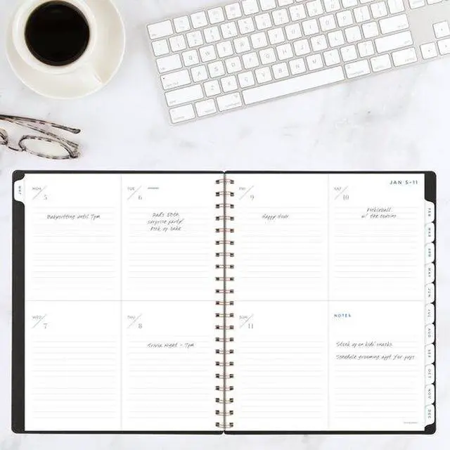 Alt view image 2 of 7 - AT-A-GLANCE® Signature 2026 Weekly Monthly Planner, Black, Large, 8 1/2" x 11"