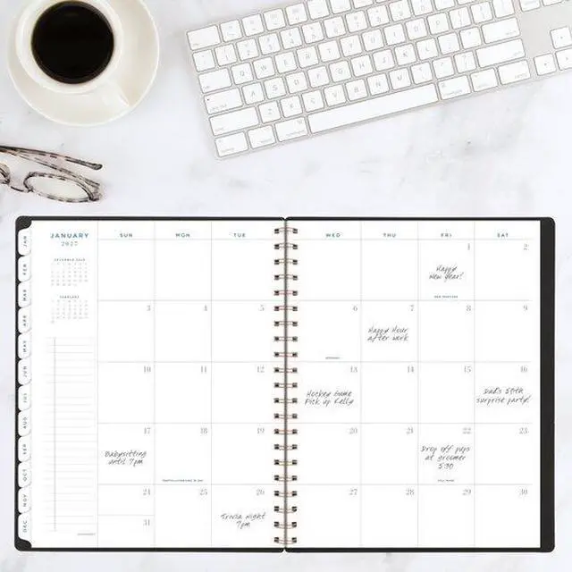 Alt view image 3 of 7 - AT-A-GLANCE® Signature 2026 Weekly Monthly Planner, Black, Large, 8 1/2" x 11"