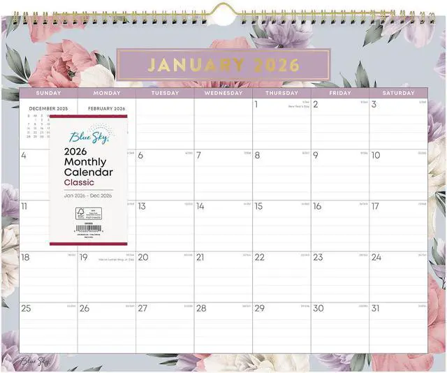 Main image of 2026 Blue Sky Monthly Wall Calendar, 15" x 12", Tula, January To December, 144076