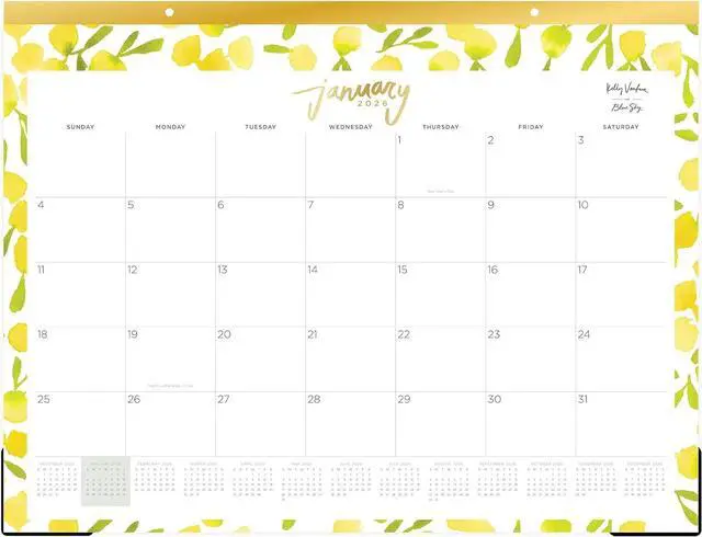 Alt view image 2 of 3 - 2026 Blue Sky Monthly Desk Pad Calendar, 22" x 17", Mimosa, January To December, 149063