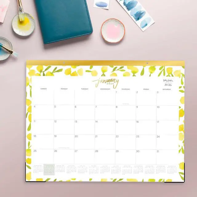 Alt view image 3 of 3 - 2026 Blue Sky Monthly Desk Pad Calendar, 22" x 17", Mimosa, January To December, 149063
