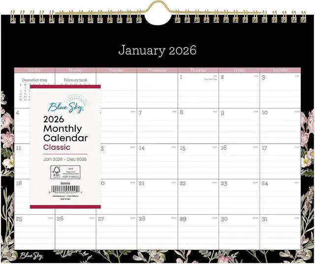 Alt view image 2 of 3 - 2026 Blue Sky Monthly Wall Calendar, 11" x 8-3/4", Nevaeh, January To December, 139941