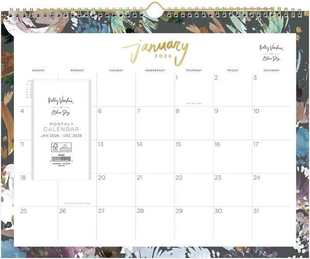 Main image of 2026 Blue Sky Monthly Wall Calendar, 15" x 12", Midnight Garden, January To December, 149058