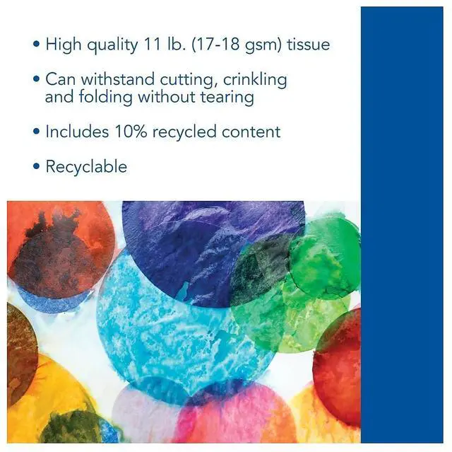 Alt view image 3 of 4 - Spectra 0059130 Deluxe Bleeding Tissue Paper, 20x30", Emerald Green (Pack of 24)