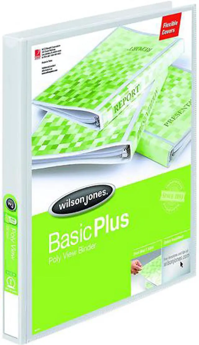 Main image of Wilson Jones® Flex Poly View Binder, Round Ring, 5/8", Clear