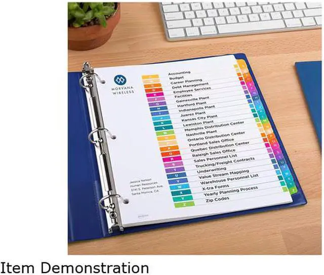 Alt view image 6 of 6 - Avery Ready Index A-Z Tab Dividers, Customizable TOC, 1 Set (11828)