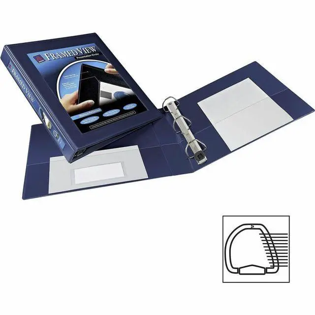 Alt view image 2 of 4 - Avery One Touch EZD Locking Ring View Binders - 1" Binder Capacity - Letter - 8 1/2" x 11" Sheet Size - 275 Sheet Capacity - 12/Carton 68055CT