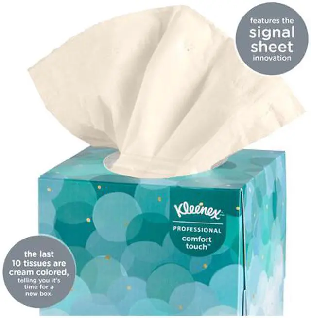 Alt view image 2 of 2 - Kleenex Professional Facial Tissue Cube for Business (21270), Upright Face Tissue Box, 95 Tissues /Box
