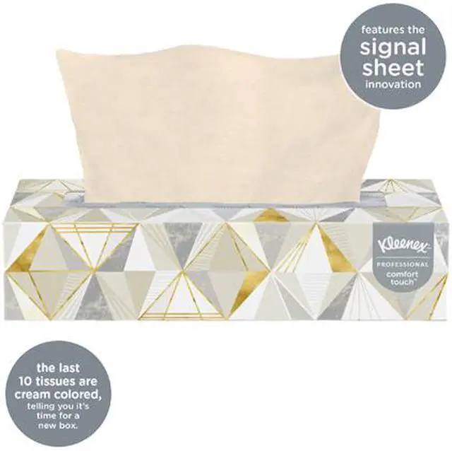 Alt view image 2 of 3 - Kleenex Professional Facial Tissue for Business (21606), Flat Tissue Boxes, 125 Tissues / Box