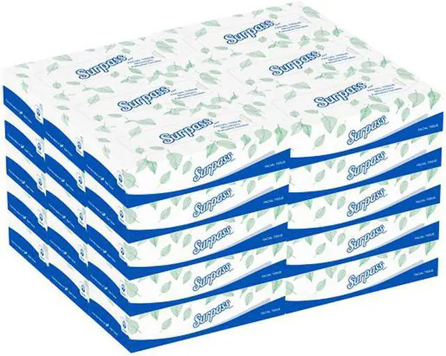 Alt view image 4 of 5 - Surpass Facial Tissue Flat Box (21340), 2-Ply, White, Unscented, 100 Tissues / Box, 30 Boxes / Big Case