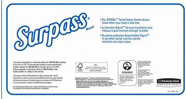Alt view image 3 of 5 - Surpass Facial Tissue Flat Box (21340), 2-Ply, White, Unscented, 100 Tissues / Box, 30 Boxes / Big Case