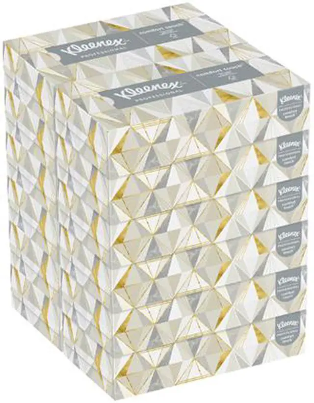 Alt view image 3 of 4 - Kleenex Professional Facial Tissue for Business (03076), Flat Tissue Boxes, 12 Boxes / Convenience Case, 125 Tissues / Box