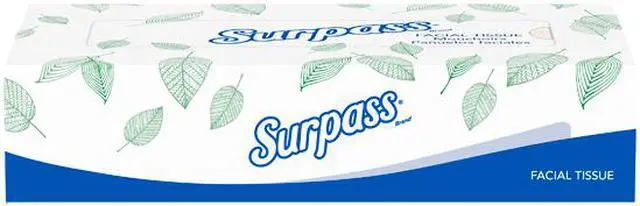 Alt view image 2 of 5 - Surpass Facial Tissue Flat Box (21390), 2-Ply, White, Unscented, 125 Tissues / Box, 60 Boxes / Big Case