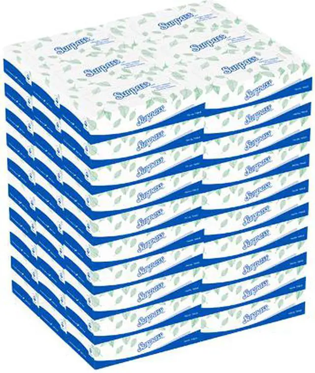 Alt view image 4 of 5 - Surpass Facial Tissue Flat Box (21390), 2-Ply, White, Unscented, 125 Tissues / Box, 60 Boxes / Big Case