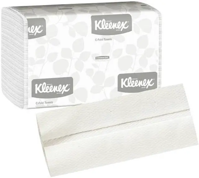 Alt view image 2 of 5 - Kleenex C Fold Paper Towels (01500), Absorbent, White, 16 Packs / Case, 150 C-Fold Towels / Pack, 2,400 Towels / Case