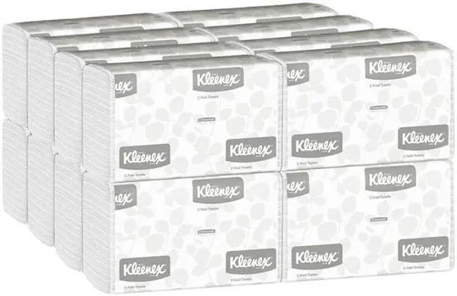 Alt view image 4 of 5 - Kleenex C Fold Paper Towels (01500), Absorbent, White, 16 Packs / Case, 150 C-Fold Towels / Pack, 2,400 Towels / Case