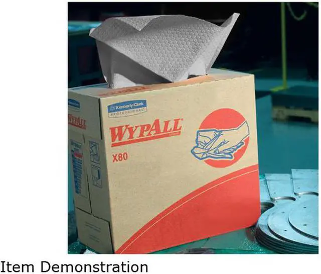 Alt view image 3 of 3 - WypAll X80 Reusable Wipes (41048), Extended Use Cloths Pop-Up Box Format, White, 80 Sheets / Box; 5 Boxes / Case; 400 Sheets / Case
