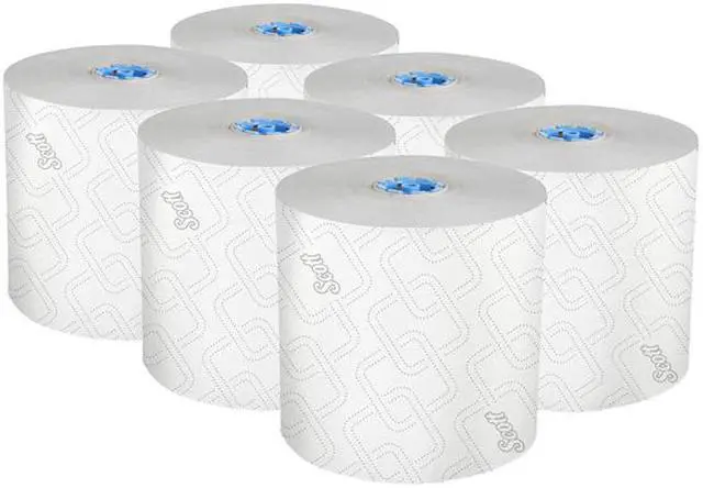 Alt view image 2 of 2 - Scott Pro Hard Roll Paper Towels (25702) with Absorbency Pockets, for Scott Pro Electronic Hard Roll Towel Dispenser (Blue Core only), 1150' / Roll, 6 White Rolls / Case, 6,900 feet