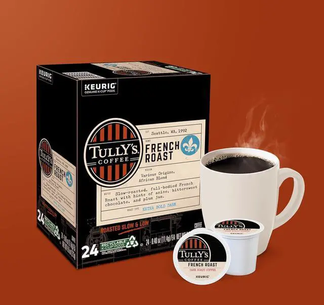 Alt view image 6 of 8 - Tully's Coffee French Roast, Keurig Single-Serve K-Cup Pods, Dark Roast Coffee, 24 Count/Box