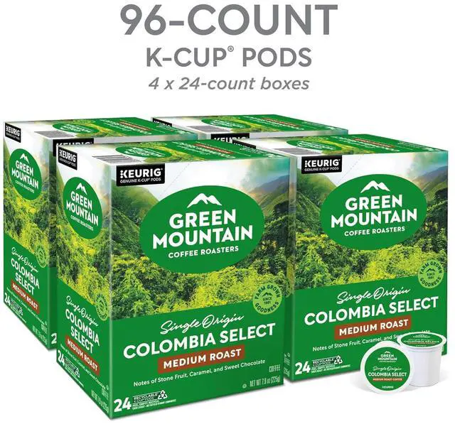 Alt view image 5 of 7 - Green Mountain Coffee Colombian Fair Trade Select Coffee, Keurig Single-Serve K-Cup Pods, Medium Roast Coffee, 96 Count/Carton
