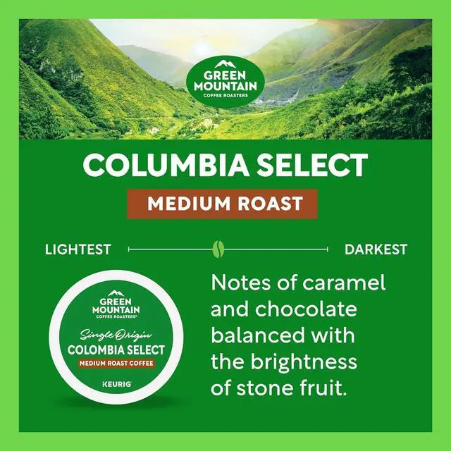 Alt view image 6 of 7 - Green Mountain Coffee Colombian Fair Trade Select Coffee, Keurig Single-Serve K-Cup Pods, Medium Roast Coffee, 96 Count/Carton