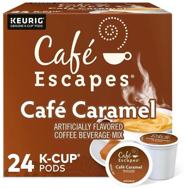 Alt view image 4 of 8 - Café Escapes Café Caramel, Keurig Single-Serve K-Cup Pods, 24 Count/Box