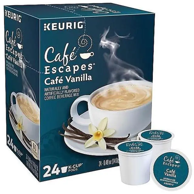 Alt view image 9 of 9 - Café Escapes Café Vanilla, Keurig Single-Serve K-Cup Pods, 24 Count/Box (6812)