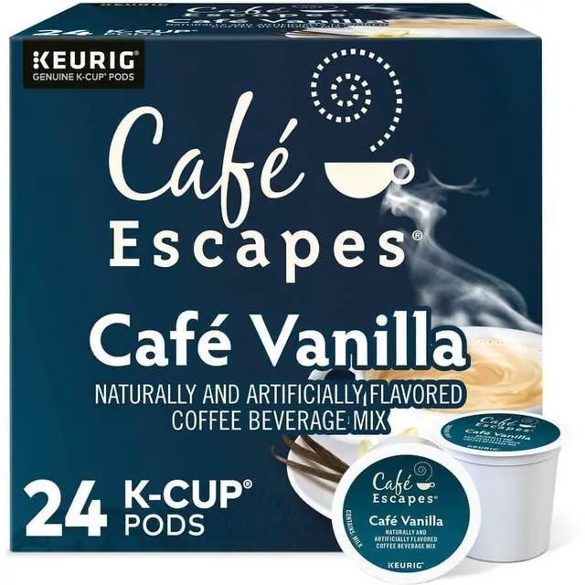 Alt view image 8 of 9 - Café Escapes Café Vanilla, Keurig Single-Serve K-Cup Pods, 24 Count/Box (6812)