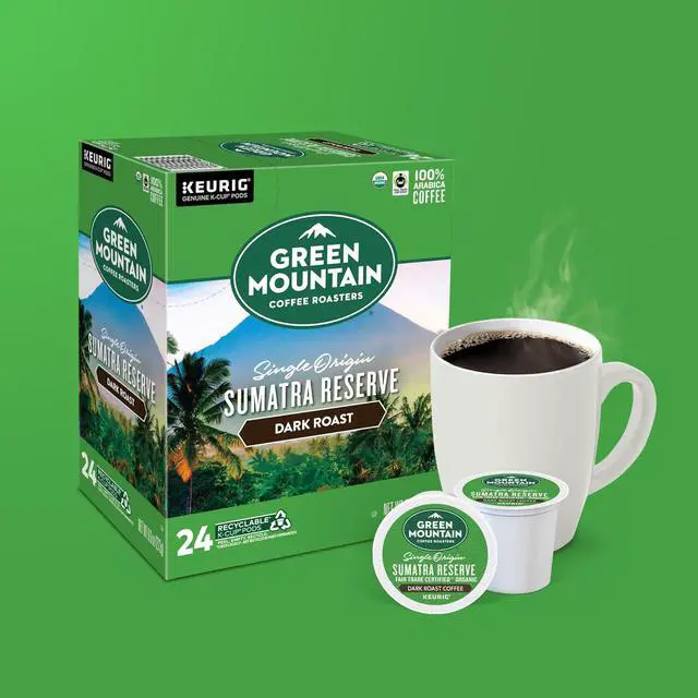 Alt view image 3 of 9 - Green Mountain Coffee Roasters Sumatra Reserve Coffee, Keurig Single-Serve K-Cup pods, Dark Roast, 24 Count/Box (4060)