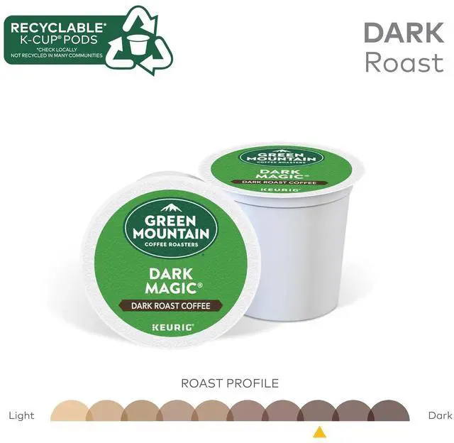 Alt view image 4 of 7 - Green Mountain Coffee Roasters Dark Magic Coffee, Keurig Single-Serve K-Cup Pods, Dark Roast Coffee, 24 Count/Box