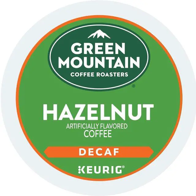 Main image of Green Mountain Coffee Roasters Hazelnut Decaffeinated Coffee, Keurig Single-Serve K-Cup Pods, Light Roast Coffee, 24 Count/Box (7792)