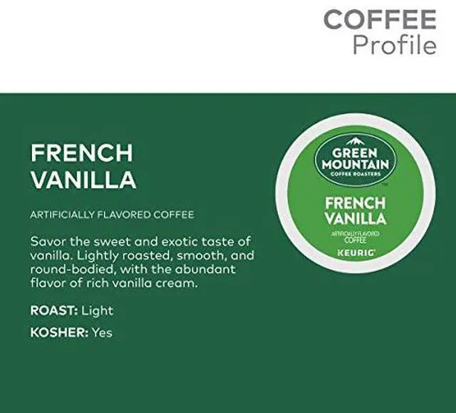 Alt view image 5 of 11 - Green Mountain Coffee Roasters French Vanilla Coffee, Keurig Single-Serve K-Cup Pods, Light Roast Coffee, 24 Count/Box (6732)