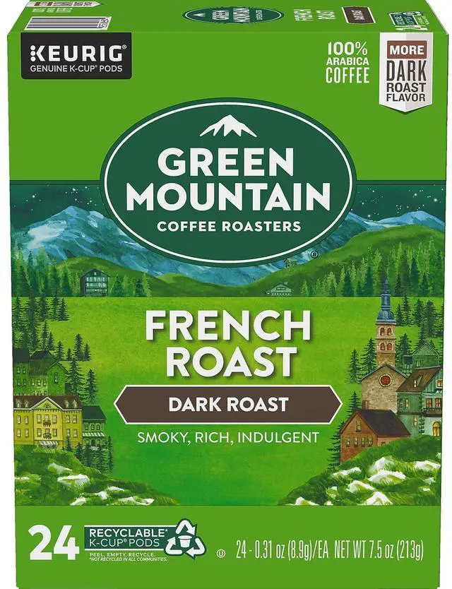 Alt view image 5 of 7 - Green Mountain Coffee Roasters French Roast Coffee, Keurig Single-Serve K-Cup Pods, Dark Roast Coffee, 24 Count