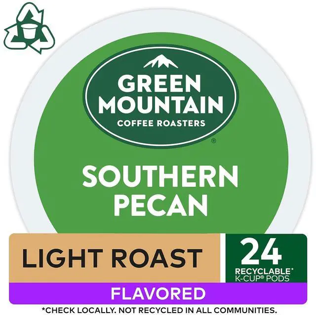 Alt view image 3 of 12 - Green Mountain Coffee Roasters Southern Pecan Coffee, Keurig Single-Serve K-Cup Pods, Light Roast Coffee, 24 Count/Box (6772)