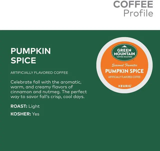 Alt view image 4 of 7 - Green Mountain Coffee Roasters Pumpkin Spice Coffee, Keurig Single-Serve K-Cup Pods, Light Roast Coffee, 24 Count/Box (6758 )