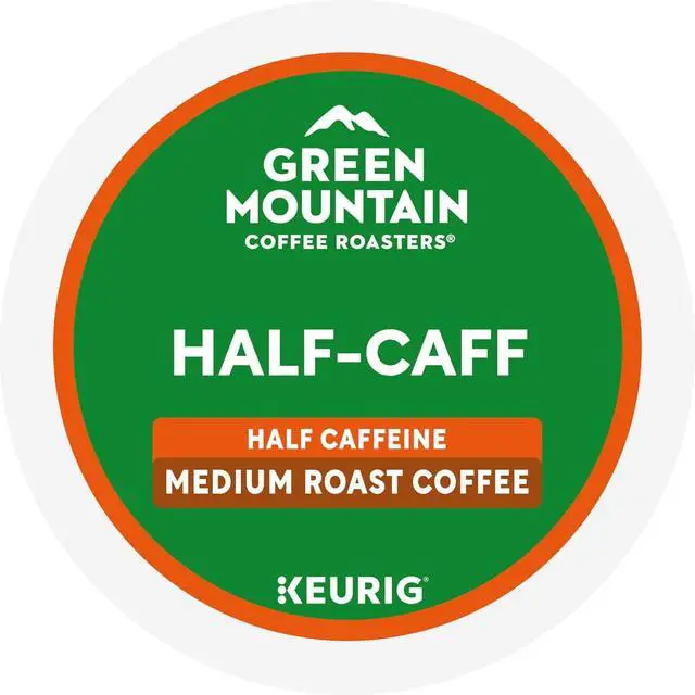 Main image of Green Mountain Coffee Roasters Half-Caff Blend Coffee, Keurig Single-Serve K-Cup Pods, Medium Roast Coffee, 24 Count/Box