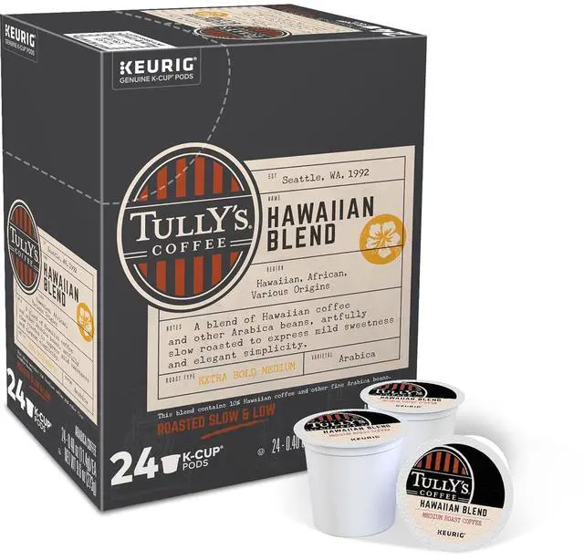 Alt view image 3 of 5 - Tully's Coffee Tropical Fruity Hawaiian Blend Extra Bold Coffee, Keurig Single-Serve K-Cup Pods, Medium Roast Coffee, 24 Count/Box