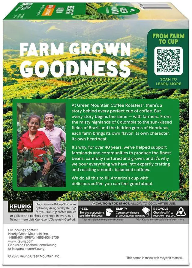 Alt view image 19 of 19 - Green Mountain Coffee Roasters Breakfast Blend Decaf Coffee, Keurig Single Serve K-Cup pods, Light Roast Coffee, 96 Count/Carton