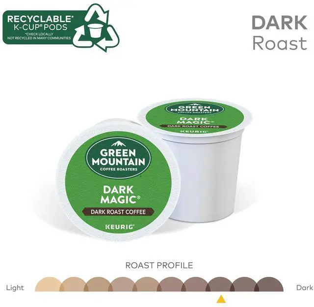 Alt view image 4 of 8 - Green Mountain Coffee Roasters Dark Magic Extra Bold Coffee, Keurig Single-Serve K-Cup Pods, Dark Roast Coffee, 24 Count/Box
