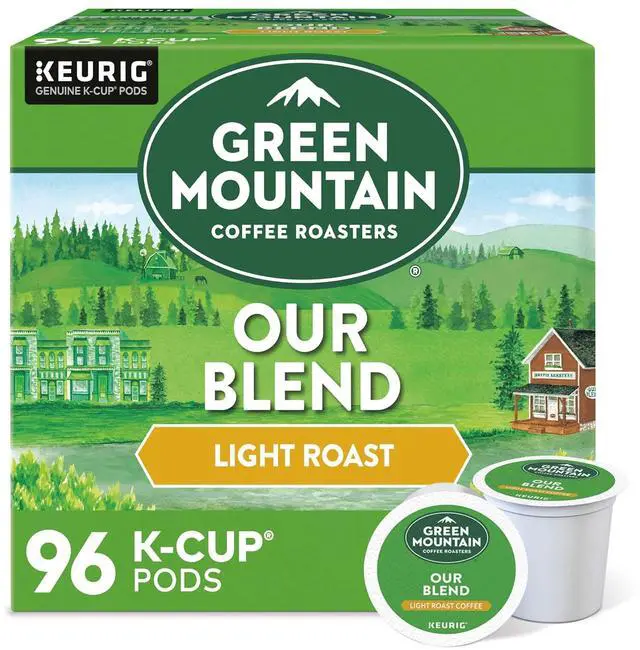 Alt view image 2 of 12 - Green Mountain Coffee Our Blend Coffee, Keurig Single-Serve K-Cup Pods, Light Roast Coffee, 96 Count/Carton