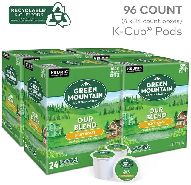 Alt view image 3 of 12 - Green Mountain Coffee Our Blend Coffee, Keurig Single-Serve K-Cup Pods, Light Roast Coffee, 96 Count/Carton