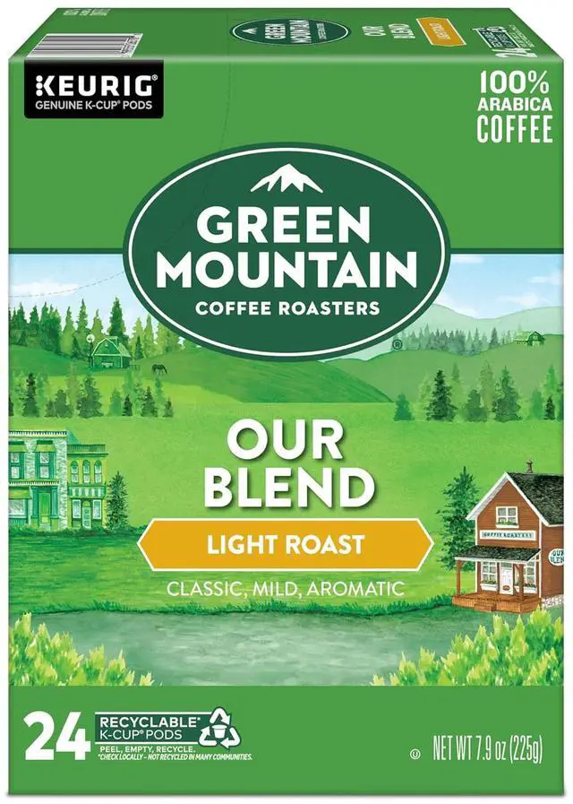 Alt view image 9 of 12 - Green Mountain Coffee Our Blend Coffee, Keurig Single-Serve K-Cup Pods, Light Roast Coffee, 96 Count/Carton