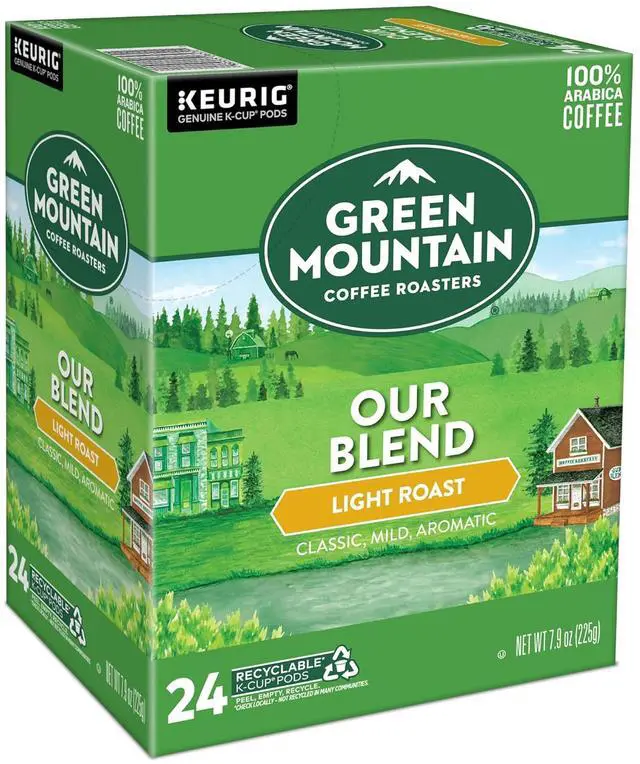 Alt view image 10 of 12 - Green Mountain Coffee Our Blend Coffee, Keurig Single-Serve K-Cup Pods, Light Roast Coffee, 96 Count/Carton