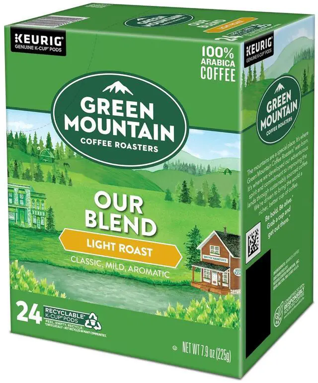 Alt view image 11 of 12 - Green Mountain Coffee Our Blend Coffee, Keurig Single-Serve K-Cup Pods, Light Roast Coffee, 96 Count/Carton